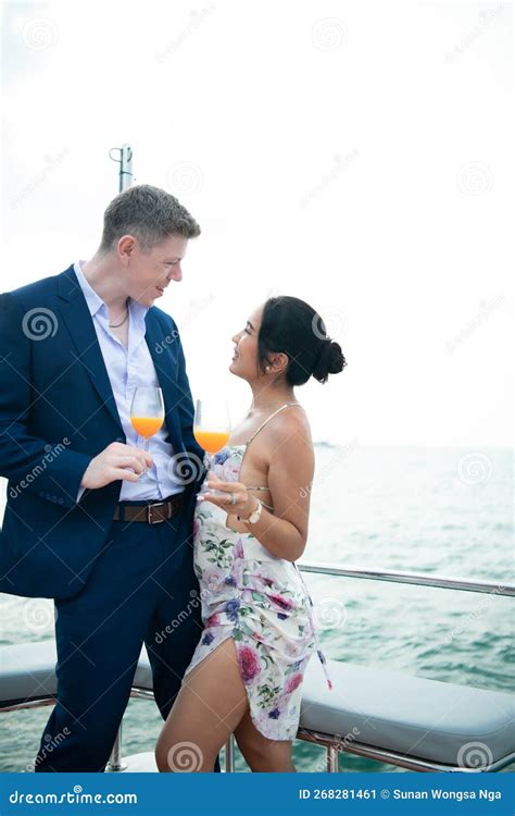 happy moments of interracial couples on a yacht the couple had their honeymoon at one of asia s