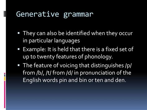 Ppt Generative Grammarpart Ii Powerpoint Presentation Free