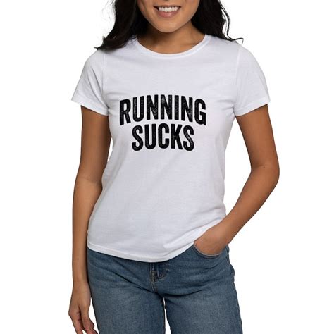 Running Sucks Womens Classic White T Shirt Running Sucks T Shirt