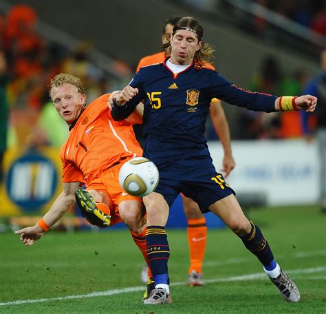 The 2010 fifa world cup final (also known as the battle of johannesburg) was a football match that took place on 11 july 2010. Sergio Ramos, Dirk Kuyt - Sergio Ramos Photos ...