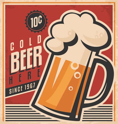 Drinks Poster Retro Styles Vectors Free Vector In Encapsulated