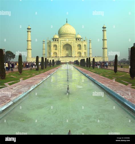 Taj Mahal Famous Mausoleum In India Stock Photo Alamy