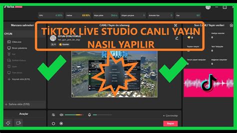 Tiktok Live Studio Bilgisayar Canlı Yayın Oyun Çekimi Video Yakalama