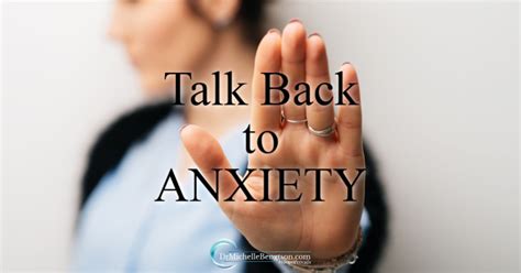 Talk Back To Anxiety Dr Michelle Bengtson