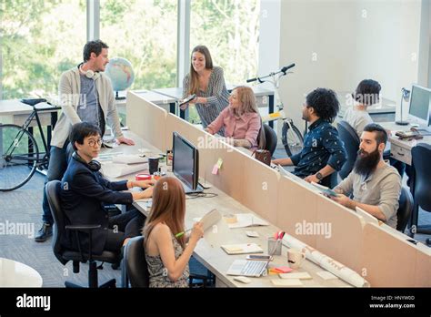 Designers Working In Casual Office Stock Photo Alamy