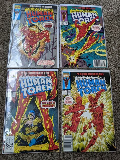 Saga Of The Original Human Torch 1 4 Marvel Comics 1990complete