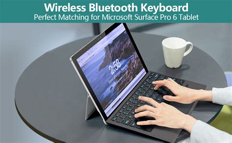 Tomsenn Surface Pro Type Cover Portable Wireless Bluetooth Keyboard