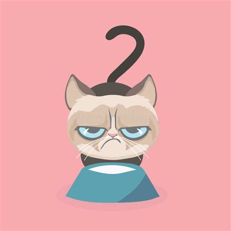 Cute Grumpy Cat Stock Vector Illustration Of Grumpy 117710781