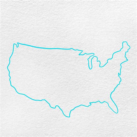How To Draw The United States Helloartsy