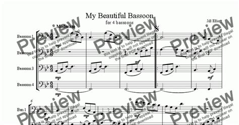 My Beautiful Bassoon 4 Bassoons Download Sheet Music Pdf File