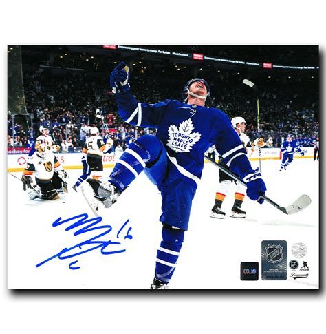 Mitch Marner Toronto Maple Leafs Autographed Goal Celebration 8x10