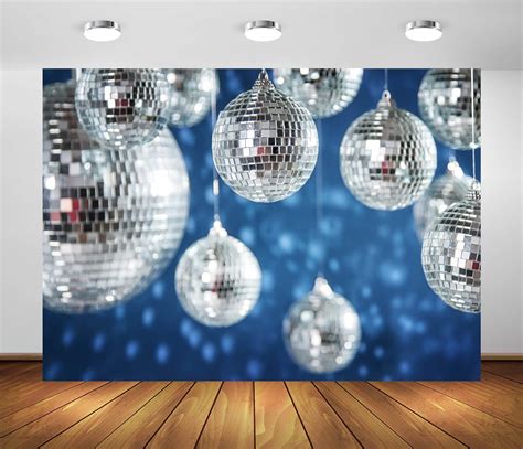 Beleco 6x4ft Fabric Disco Ball Backdrops For Photography