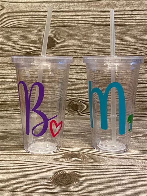 Personalized Kids Cup Personalized Tumbler With Straw Kids Etsy