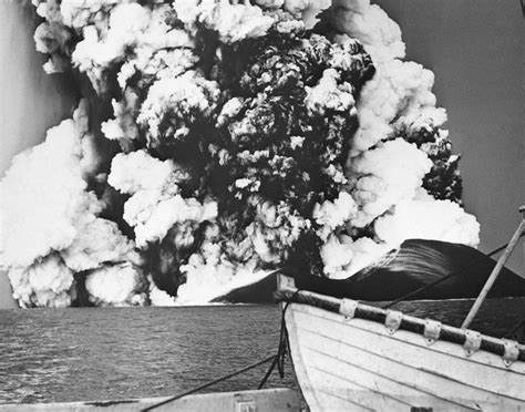 Picture Released On December 2 1963 Of The Formation Of Surtsey A New Volcanic Island Off The