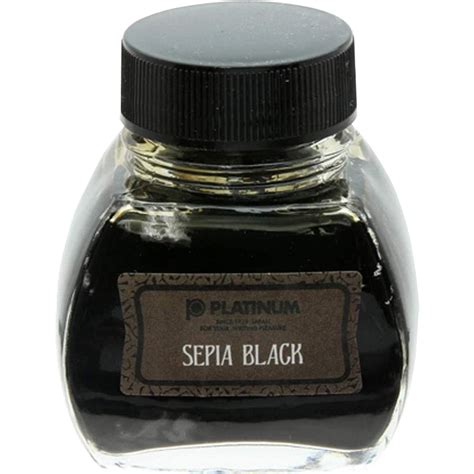 Platinum Classic Sepia Black Ink Bottle 60ml Pen Boutique Ltd