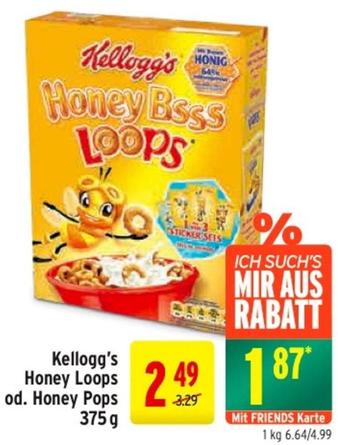 Kelloggs Honey Loops Od Honey Pops Für Nur € 187 Statt € 329 ️