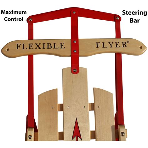 Paricon Flexible Flyer Metal Runner Steel And Wood Snow Slider Sled 48