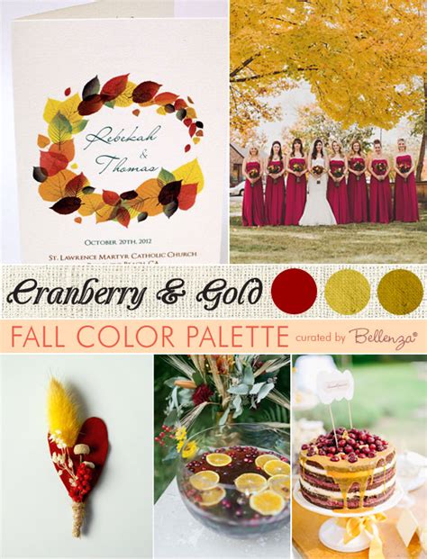 Crazy About Cranberry Golden Yellow Fall Wedding Palettes