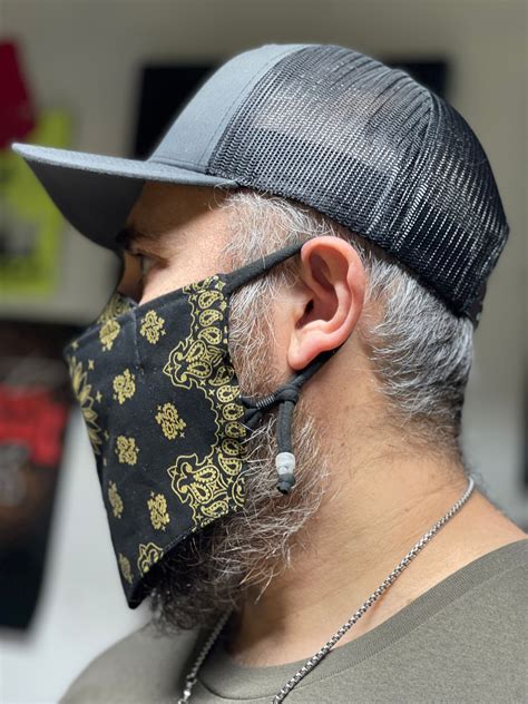 badass goatee mask mask for beard bearded men mask biker etsy