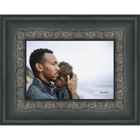30x26 Distressedaged Black Complete Wood Picture Frame With Uv Acrylic