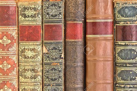 Old Leather Bound Book Spines Stock Photo Picture And Royalty