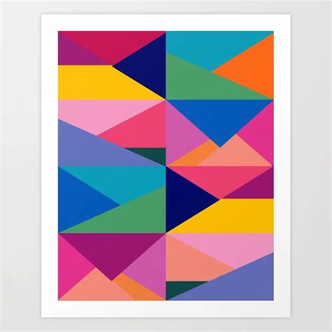 Buy Geometric Color Block Art Print By Junejournal Worldwide Shipping