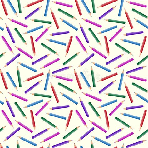 Seamless Pattern Pencil Stock Vector Illustration Of Crayon 63207347