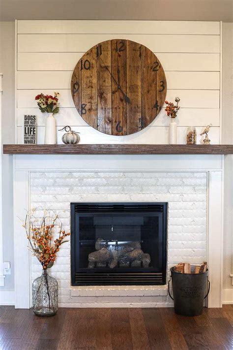 Fireplace With Brick And Shiplap I Am Chris