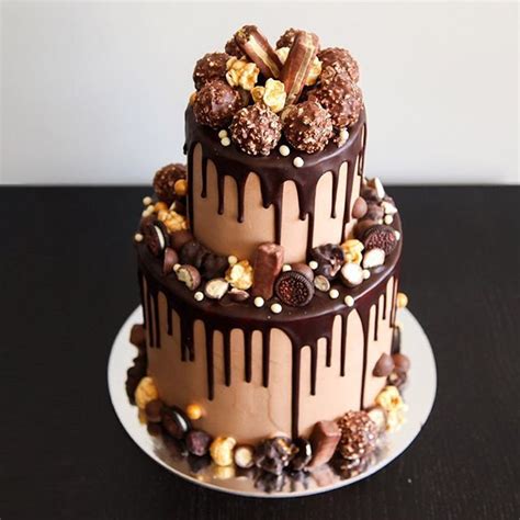 Trim down and inch from the bottom. Ferrero, salted caramel small two-tier cake! Wedding cake ...