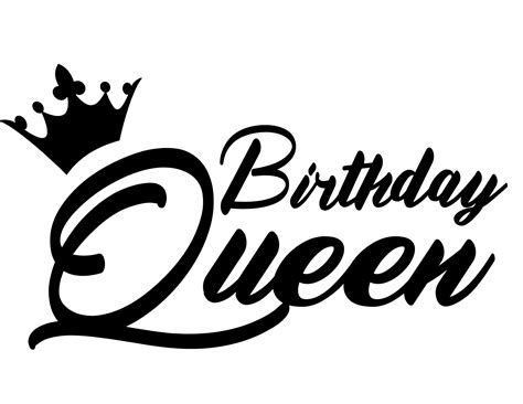 Cute Birthday Queen-SVG EPS JPEG Clean Lines & Ready For | Etsy