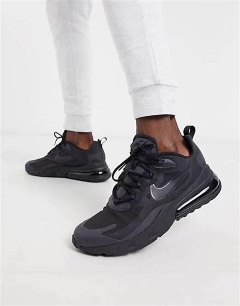 Nike Air Max 270 React Sneakers In Triple Black Asos