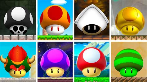 All New Playable Special Mushrooms In New Super Mario Bros Wii Youtube