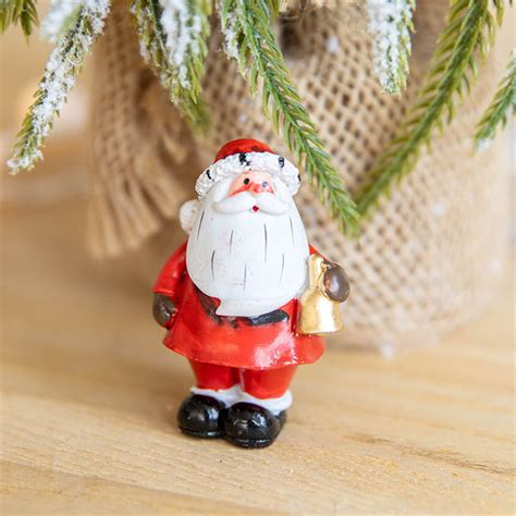 Excellent Mini Christmas Santa Claus Resin Doll Xmas Ornament Decor