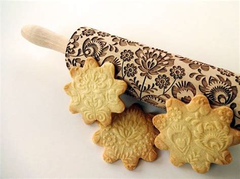 Folk Embossing Rolling Pin Engraved Rolling Pin For Embossed Etsy