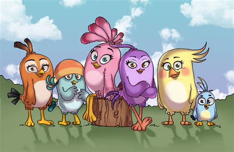 Stella And Friends By AngryBirdsArtist Angry Birds Stella Stella Art Angry Birds Movie Purple