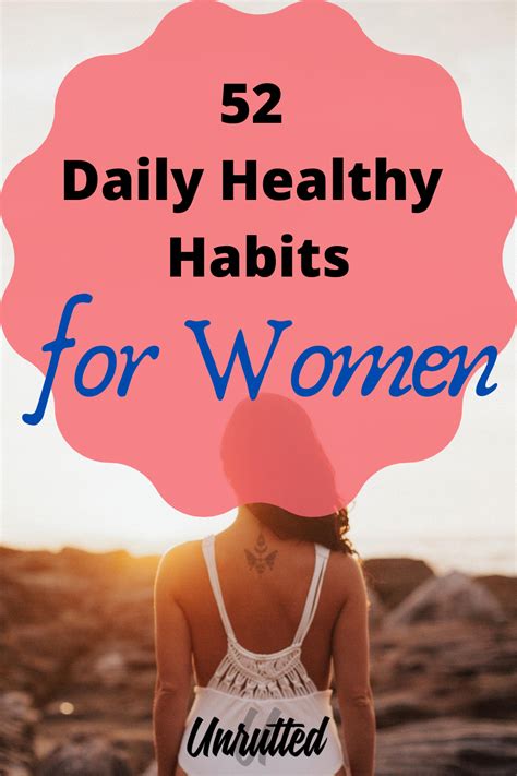 52 Daily Healthy Habits For Women Healthy Habits Habits Life Habits