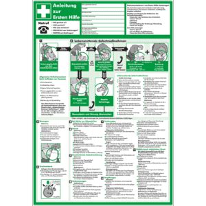 Erste hilfe plakat din a3: XXL Anleitung zu Ersten Hilfe, Aushang, Notfallmaßnahmen ...