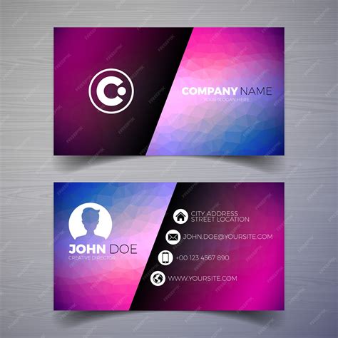Premium Vector Modern Business Card Template With Abstract Background