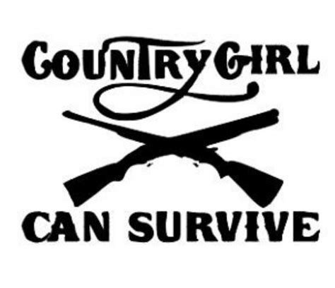 Country Girl Can Survive Vinyl Decal Sticker Etsy