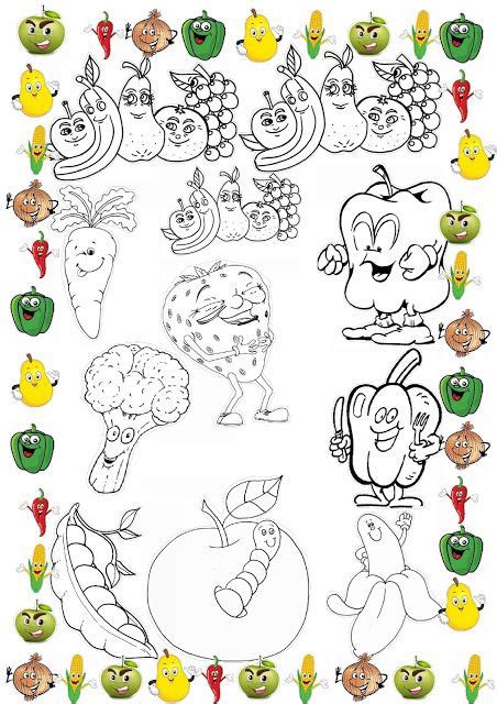 Fructe Si Legume De Colorat Planse De Colorat Pentru Copii