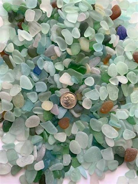 100pcs Genuine Surf Tumbled Sea Beach Glass Authentic Etsy