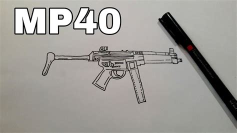 How To Draw Mp40 Of Free Fire And Pubg Very Easyshn Best Art 2021