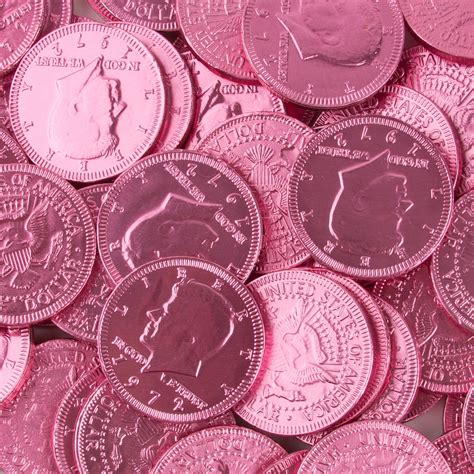 Dark Pink Chocolate Coins 1 Lb Bag Chocolate Coins Bulk Chocolate