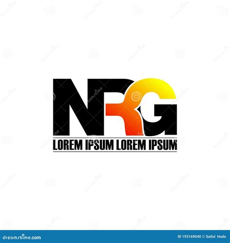 Letter Nrg Simple Monogram Logo Icon Design Stock Vector