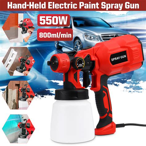 Great for fences, walkways, decks and docks, houses and hobby! 1.8/2.6MM Nozzle Spray Gun 800ML Large Capacity Electric ...