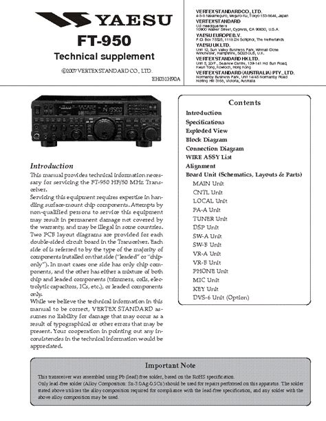 Yaesu Ft 950 Service Manual Download Schematics Eeprom Repair Info