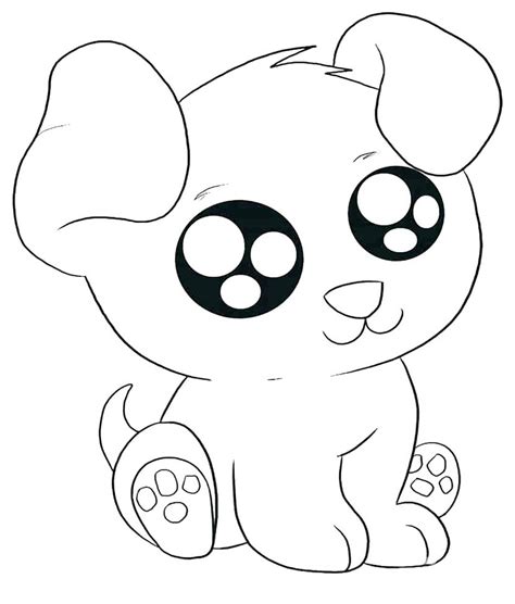 Dogs To Print Kawaï Dog Kids Coloring Page Coloring Home