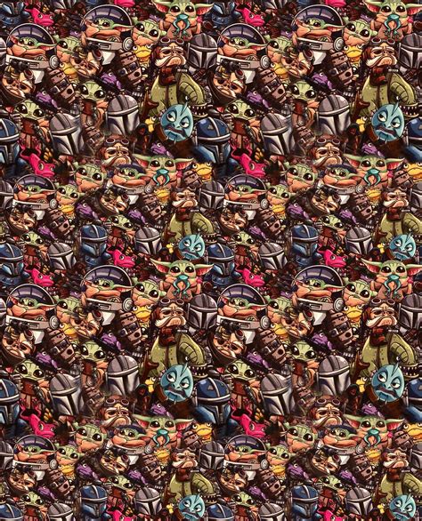 Baby Yoda Fabric Pattern Disney Fabric Disney