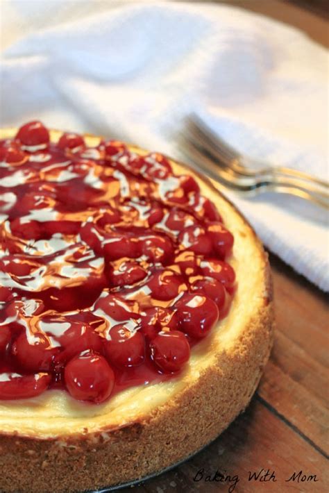 Classic Baked Cherry Cheesecake Baking With Mom