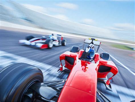 Formula 1 Racing Car Crosses Finish Line On Sports Track Av Caia Image